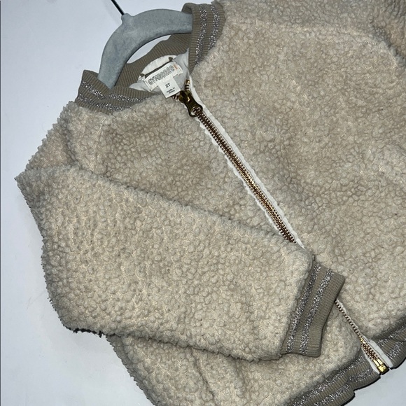 Kids Gymboree Beige and Gold Sherpa Jacket - Picture 5 of 10